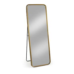 FUIN Reatz 16 in. W x 59.5 in. H Solid Wood Frame Yellowish-Brown Arch Full  Length Mirror U05001-0 - The Home Depot