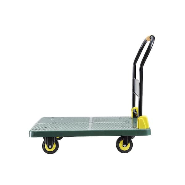Tatayosi Foldable Push Hand Cart, Platform Truck with 880 lbs. Weight Capacity, Green