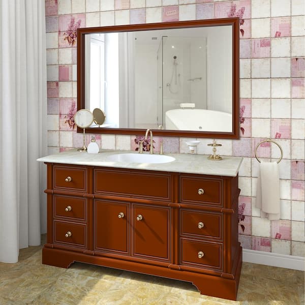 3D Falkirk Retro 1/100 in. x 38 in. x 19 in. Pink Faux Lilacs in Squares PVC Decorative Wall Paneling (10-Pack)