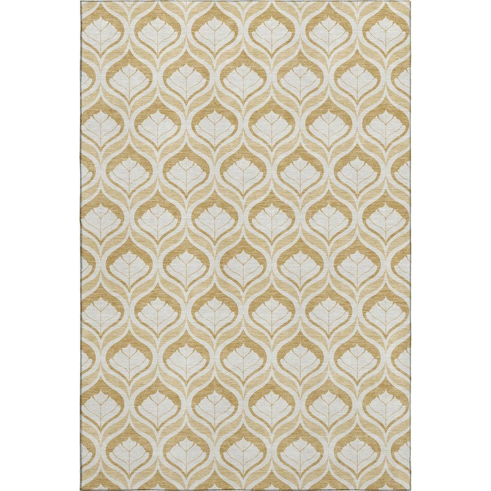 Mayfield Premium Machine Washable Abstract AMF2379 Gold 10 ft. x 14 ft. Area Rug price history on PriceWatchPro