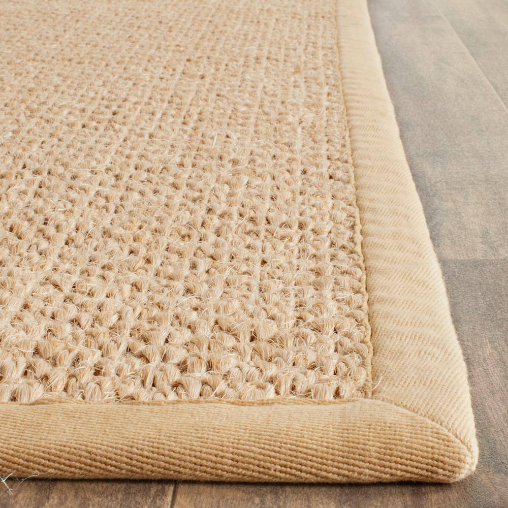 Maize Square Handmade Tufted Non-Slip Jute Area Rug, 4' x 6'