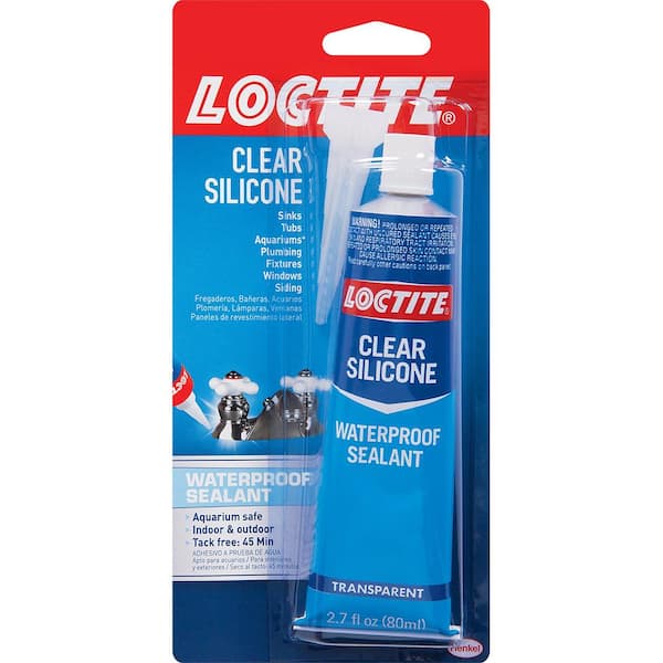 Loctite Silicone Waterproof Multipurpose Adhesive Sealant 2.7 oz. Clear Tube (6 pack)