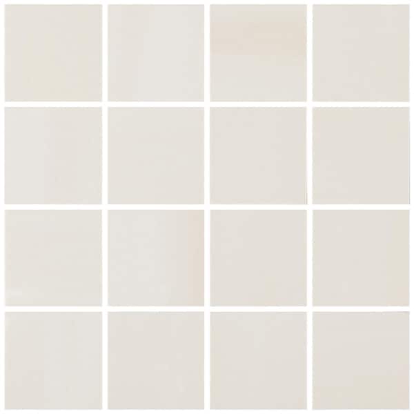 Ivy Hill Tile Terius Dolomite Warm White 6 in. x 0.39 in. Polished Marble Look Porcelain Floor and Wall Mosaic Tile Sample