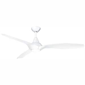 Tidal Breeze 56 in. LED Indoor White Ceiling Fan with Light Kit and Remote Control