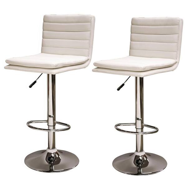 White vinyl best sale bar stools