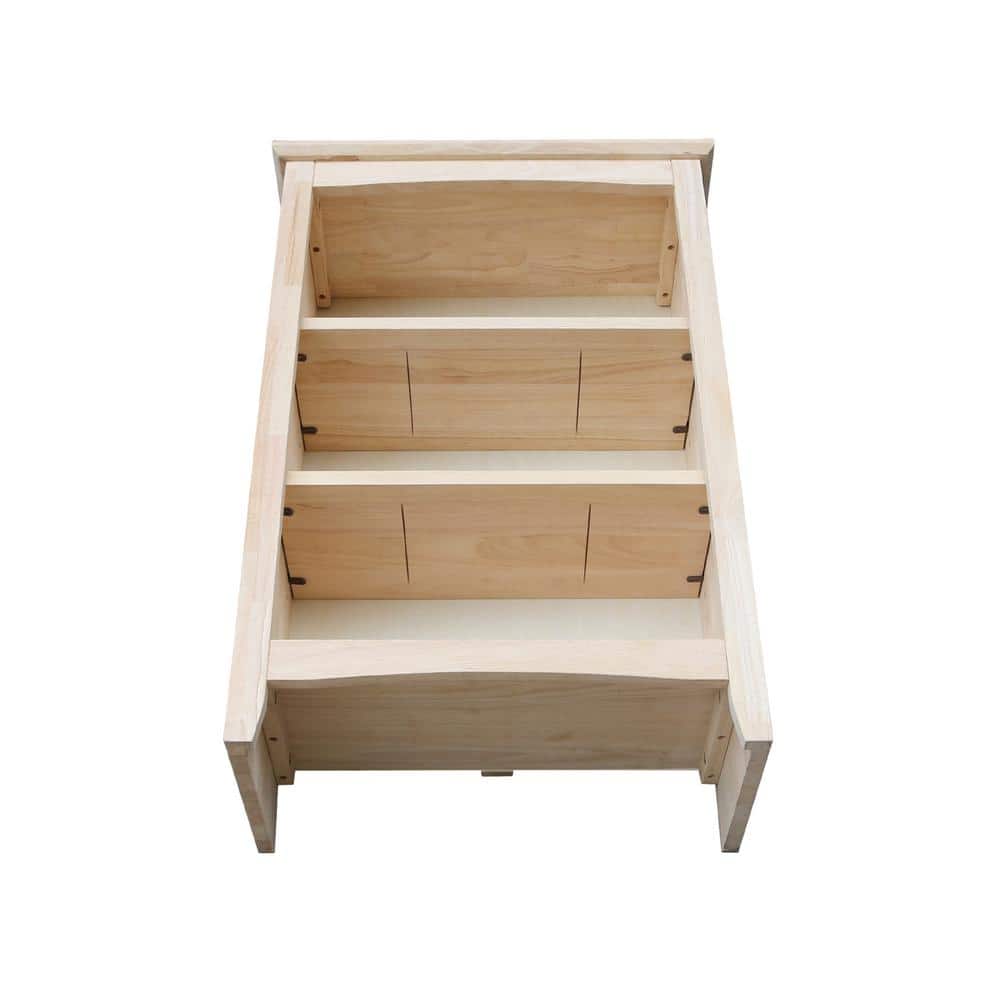 Adjustable Solid Parawood Shaker Bookcase, 42 in Brown