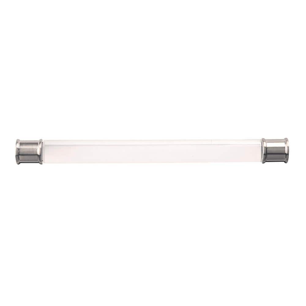 Satin Nickel and Acrylic Modern Cabinet Pull Handle