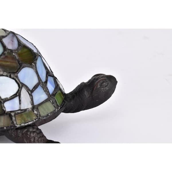 Warehouse of Tiffany tn07b113 Amber Turtle Tiffany Style 1 Light Amber Accent Lamp