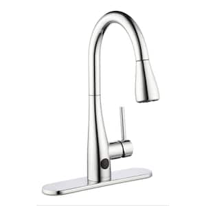 Nottely Touchless Single-Handle Pull-Down Kitchen Faucet with TurboSpray and FastMount in Chrome