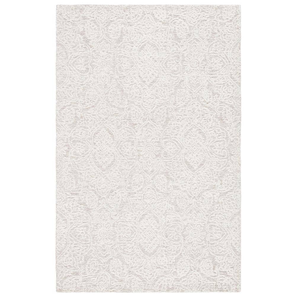 Natural Ivory Hand-Tufted Wool 4' x 6' Area Rug