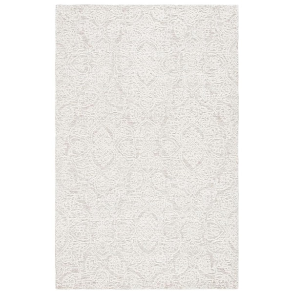 Metro Natural/Ivory 6 ft. x 8 ft. Floral Medallion Area Rug