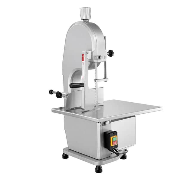 SVOPES 1800 W Commercial Electric Meat Bandsaw, Stainless Steel Saw, Workbeach 15 in. x 19.1 in., 7.09 in. Cutting in Silver