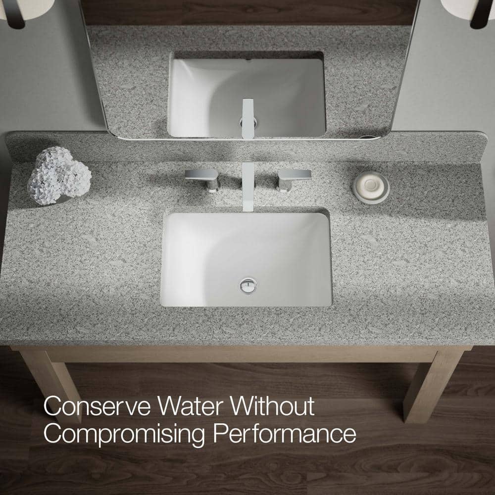 Polished Chrome Minimalist Widespread Bathroom Faucet with Pop-Up Drain