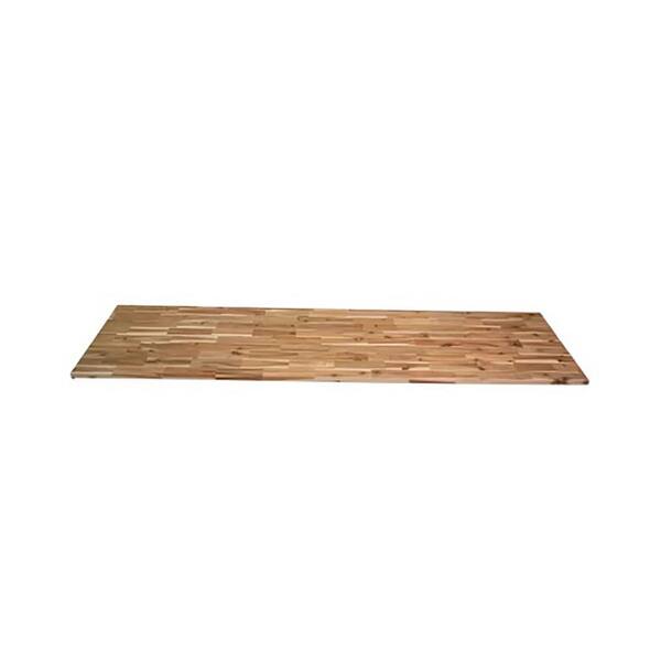 Interbuild 8 ft. L x 25.5 in. D, Unfinished Acacia Butcher Block Standard Countertop, with Square Edge