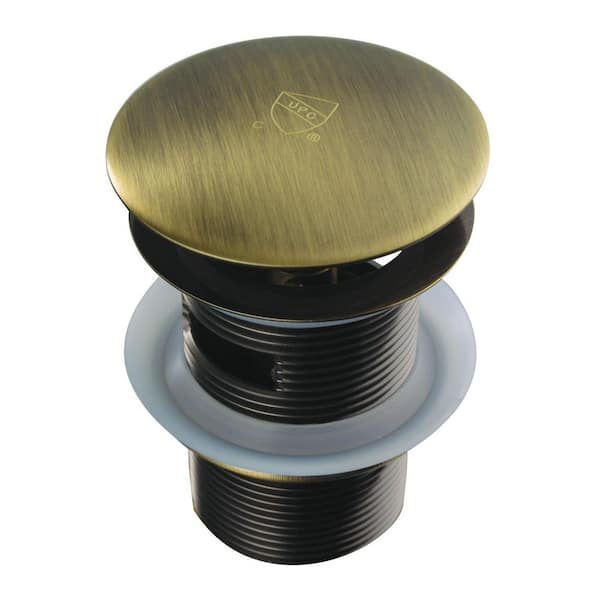 Kingston Brass Trimscape Toe Touch Tub Drain Shoe in Antique Brass