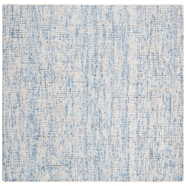 SAFAVIEH Abstract Dark Blue/Rust 6 ft. x 6 ft. Square Solid Area Rug