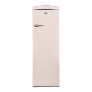 24 in. 11 cu. ft. 110V Frost Free Eco R600a Classic Retro Refrigerator in Cream