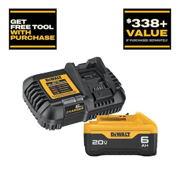 20-Volt MAX Lithium-Ion 6.0 Ah Battery Pack and Charger Kit