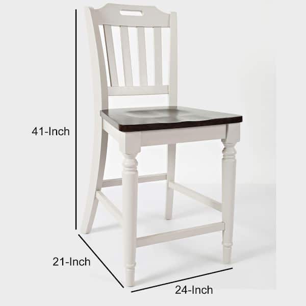 White Wooden Counter Height Stool, What Size Bar Stool Do I Need For A 41 Inch Counter