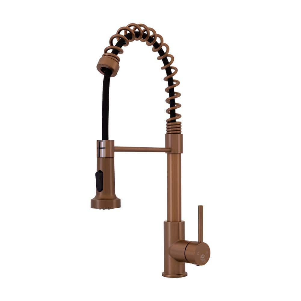 Copper Stainless Steel Pull Down Kitchen Faucet with Spray