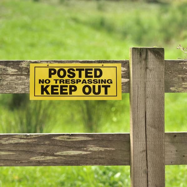 Everbilt 6 in. x 15 in. Posted No Trespassing Keep Out Sign 31564