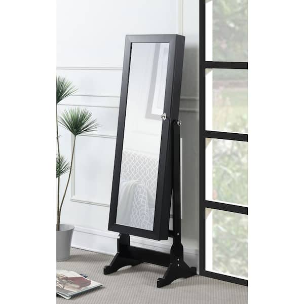Coaster Tutuola Black Wood Jewelry Cheval Mirror 20 in. W Jewelry