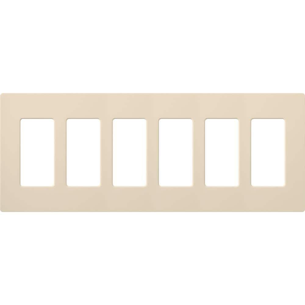 Claro 6 Gang Wall Plate for Decorator/Rocker Switches, Gloss, Light Almond (CW-6-LA) (1-Pack) price history on PriceWatchPro