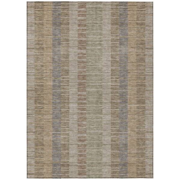 Chantille Machine Washable Indoor/Outdoor Abstract ACN2821 Taupe 10 ft. x 14 ft. Area Rug