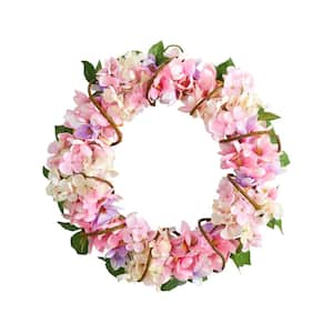 16in. Hydrangea Artificial Wreath