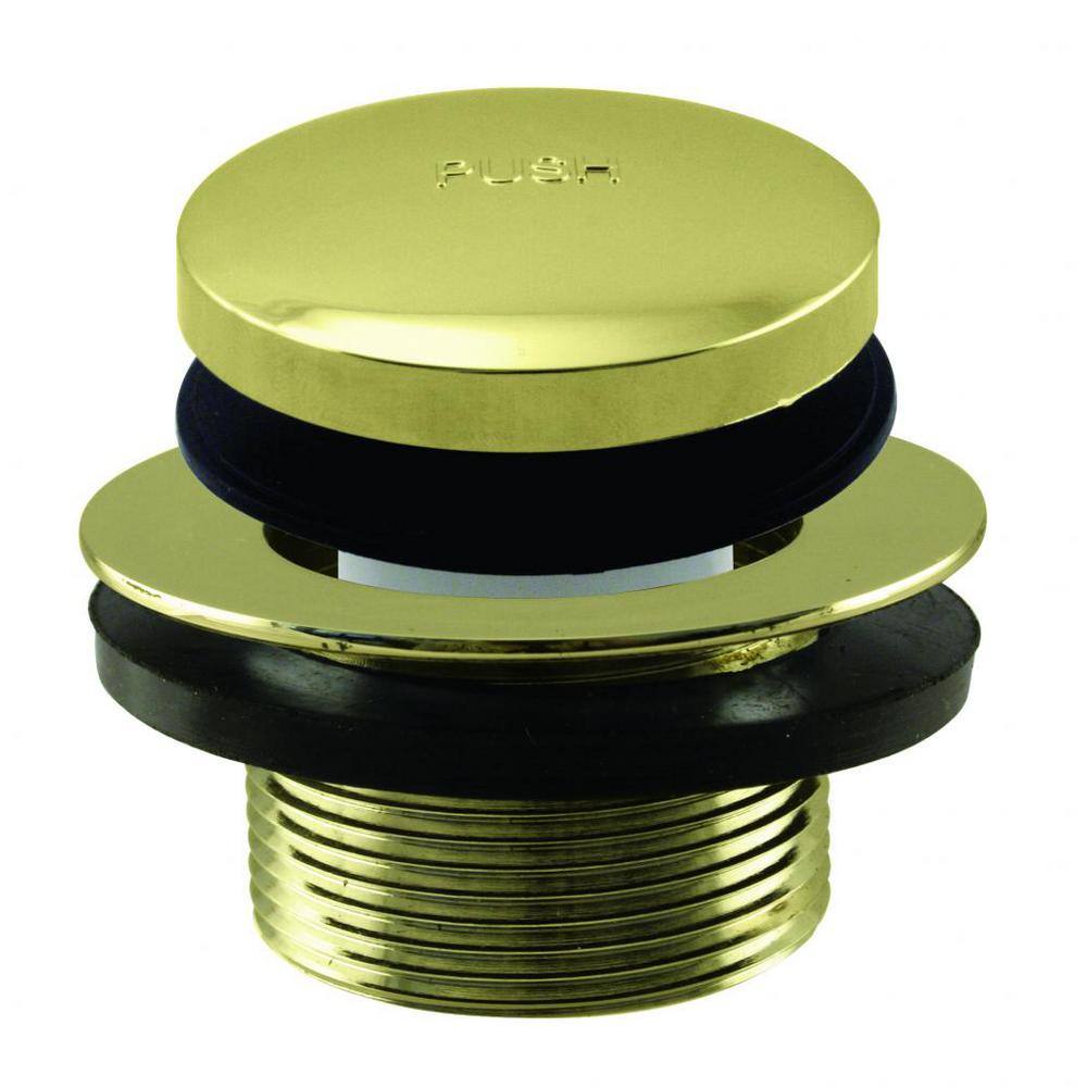 Westbrass TouchToe Fine Thread Bath Drain in Polished Brass D332301