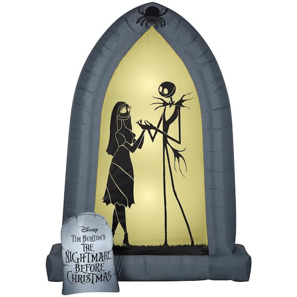 Unbranded Airblown-Arch w/Jack and Sally Silhouettes-LG Scene-Disney