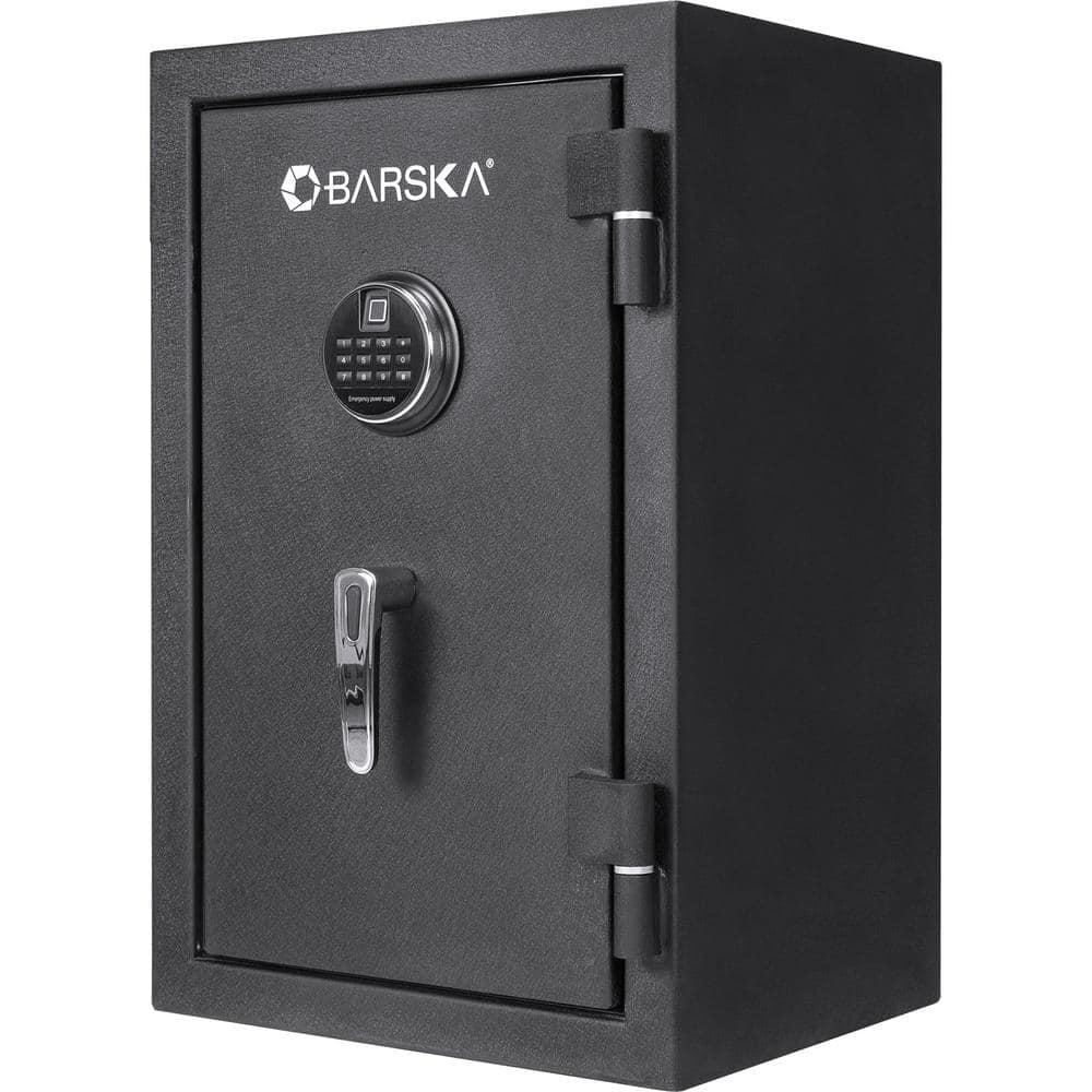 Barska Black Steel Fireproof Biometric Digital Safe - 2.02 Cu Ft