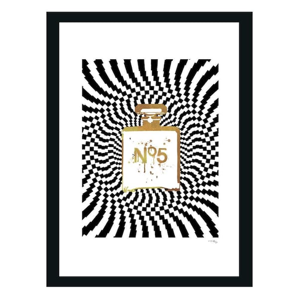 VENICE BEACH Collections Perfume Bottle Paint Splatter by Fairchild Paris Framed Graphic Print Abstract Poster Art Print 18 in. x 14 in.