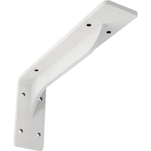 2 in. x 4 3/4 in. x 10 in. Hammered White Embrey Steel Bracket