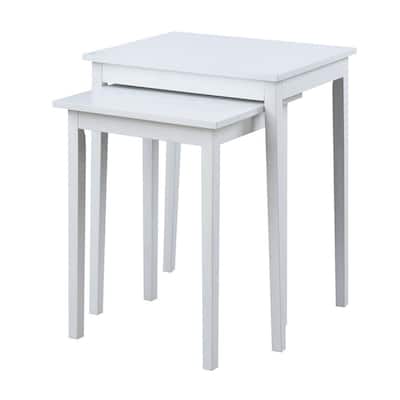 American Heritage White Nesting End Tables (Set of 2)