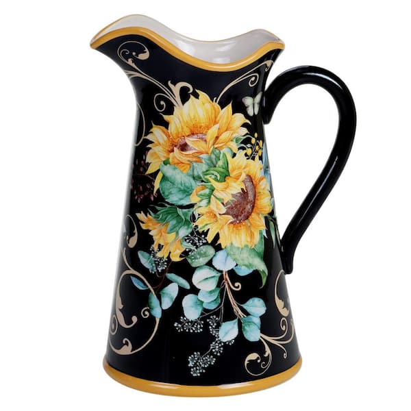 Sunflower Fields 96 oz. Multicolored Pitcher