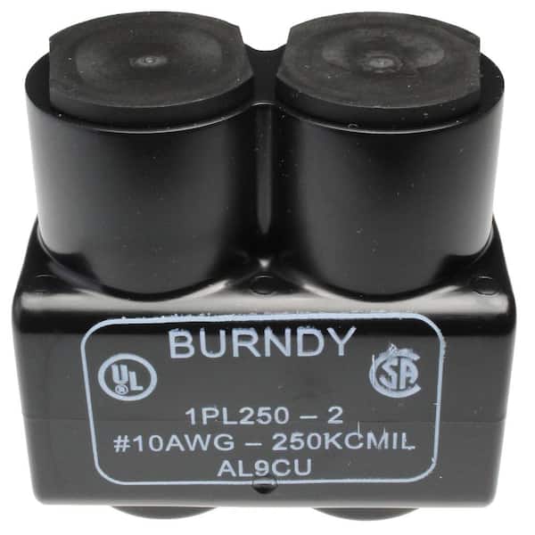 RACO BURNDY Aluminum Black 2-Port 1-Sided UV-Insulated Standard Wire  Connector, 1-Pack 1PL2502R - The Home Depot