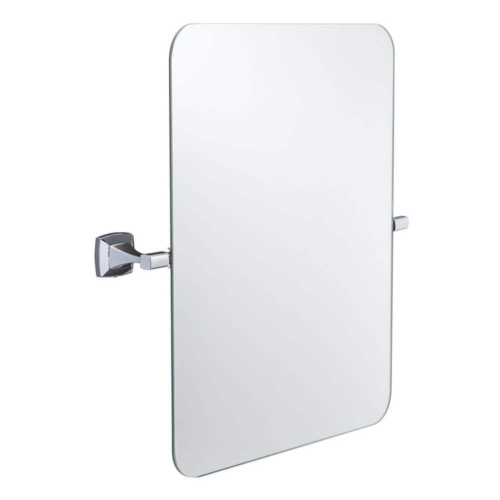 Delta Portwood 26 in. W X 23 in. H Single Tilt Mirror in Chrome.