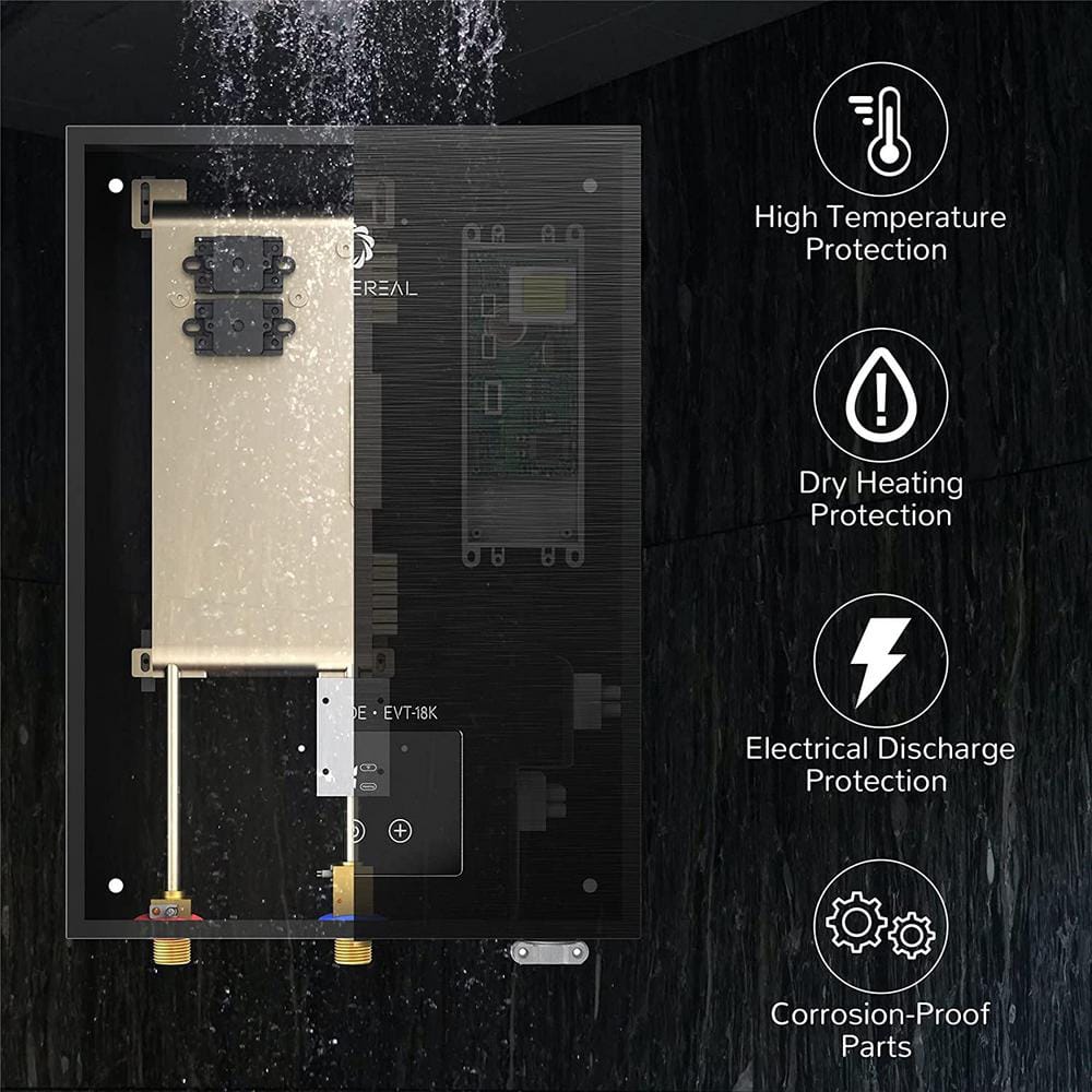 Airthereal 18kW Black Electric Tankless Water Heater