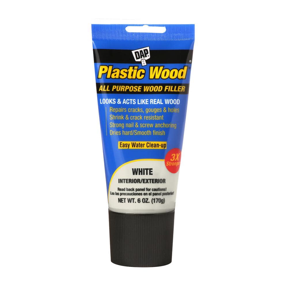 DAP Plastic Wood 3.7 oz. White Wood Putty (6-Pack) 7079821245 - The Home  Depot