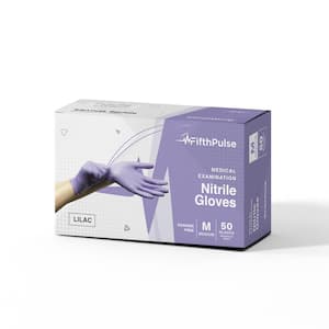 Medium Nitrile Exam Latex Free and Powder Free Gloves in Lilac - (Box of 50)