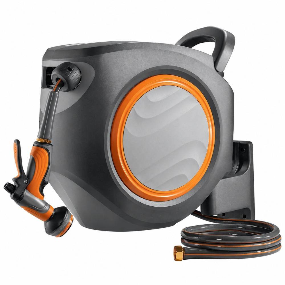 5/8 in x 100 ft UV-Resistant Retractable Garden Hose Reel Wall Mount with Metal Bracket, Slow Retraction price history on PriceWatchPro