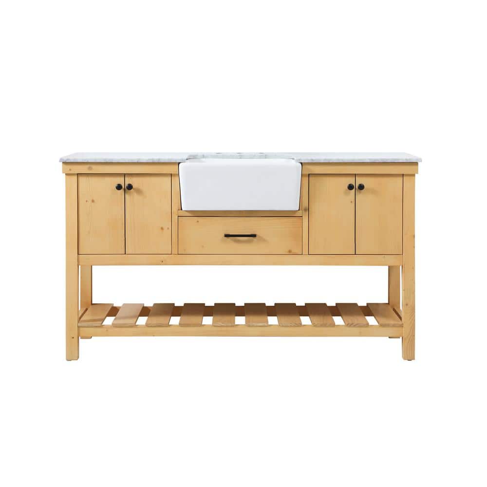 Timeless Home 60 in. W x 22 in. D x 34.13 in. H Single Bathroom Vanity Side