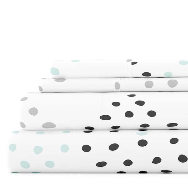 Becky Cameron Premium Ultra Soft 4-Piece Light Gray Trio Pattern Microfiber California King Sheet Set