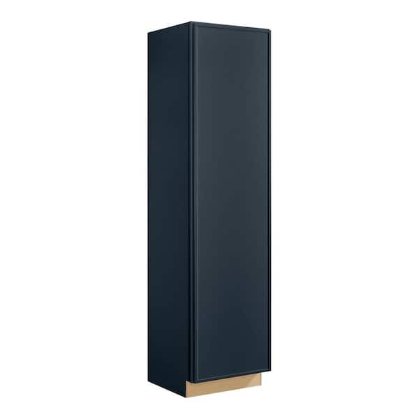 Leyton 24 in. W x 24 in. D x 96 in. H Ready To Assemble Plywood Slim Shaker Utility Pantry Kitchen Cabinet in Ink Blue