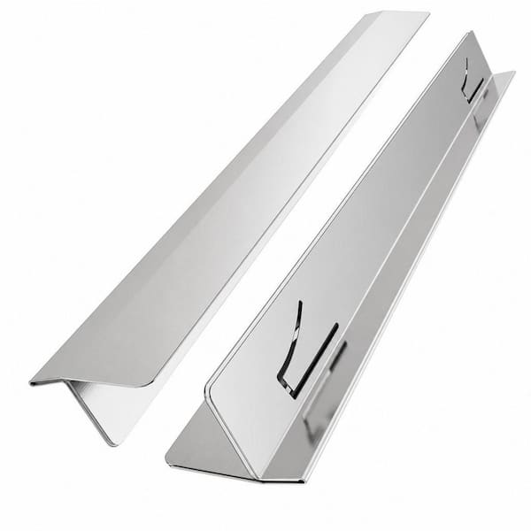 2 Pack Silver Stainless Steel Gap Cover, Kitchen Stove Counter Gap Covers, Cooktop Trim Kit, Stove Gap Guards