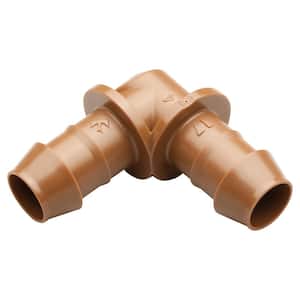 1/2 in. Barbed Elbows for Drip Tubing, Brown (4-Pack)