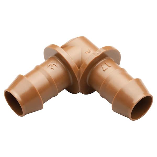 Rain Bird 1/2 in. Barbed Elbows for Drip Tubing, Brown (4-Pack)