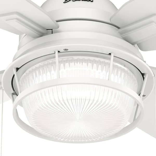 Hunter - Ocala 52 in. LED Indoor/Outdoor Fresh White Ceiling Fan with Light