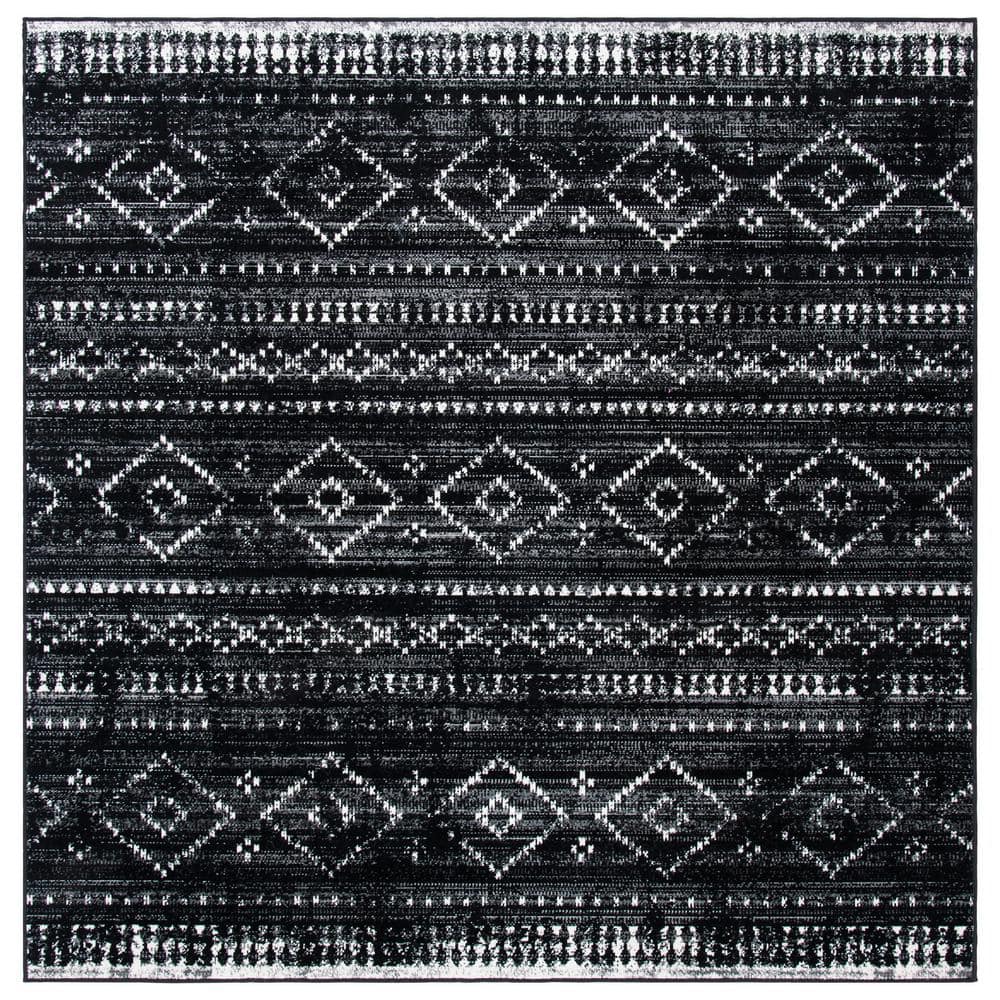 Montage Gray/Black 7 ft. x 7 ft. Distressed Aztec Indoor/Outdoor Patio  Square Area Rug price history on PriceWatchPro